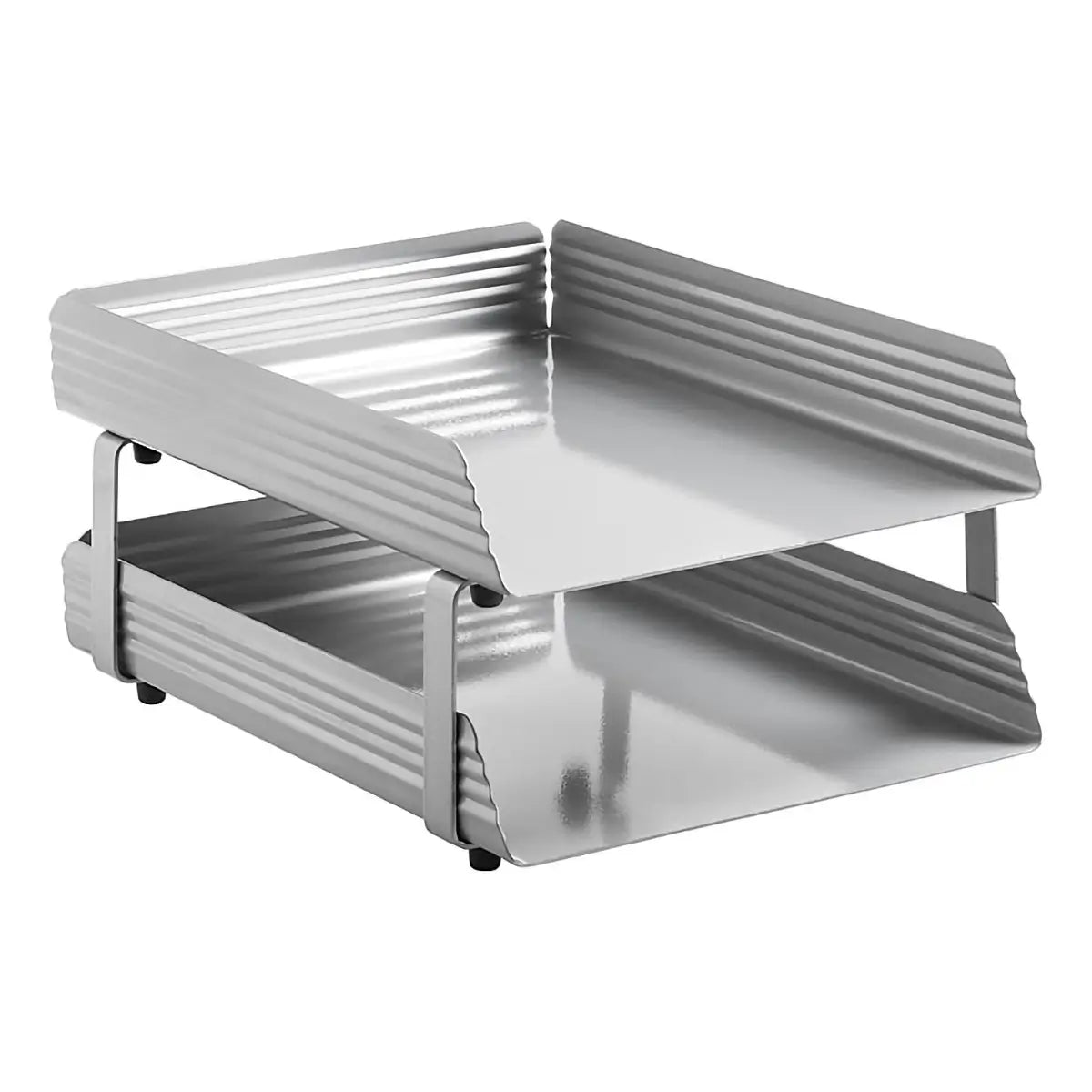 Fluted Steel Two - Tier Letter Tray
