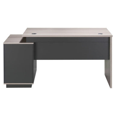 1400mm Modern Light Oak Desk with Built in Pedestal - Additional View 2