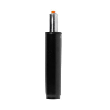 Black 200 mm Durable Gas Lift Cylinder by Office Stock South Africa, Featuring a Silver Top with an Orange Cap, Designed for Smooth Office Chair Height Adjustments.
