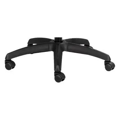 Black 640 mm Ergonomic Chair Base with Five Sturdy Legs and Wheels, Designed for Comfort and Durability by Office Stock South Africa, Featuring a Robust Nylon Construction for Office Use.
