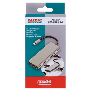 7 in 1 USB C Hub (HDMI x 1 - USB 3.0 x 3 - DP x 1 - SD x 1 - TF x 1) - Additional View 4