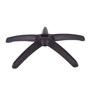 Black 700 mm Nylon Office Chair Base by Office Stock South Africa, a Modern Office Furniture Component, Featuring a Sturdy Four-Legged Design for Stability and Durability, in a Sleek and Minimalist Aesthetic.