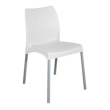 Easyseat White Armless Indoor & Outdoor Dining Chair