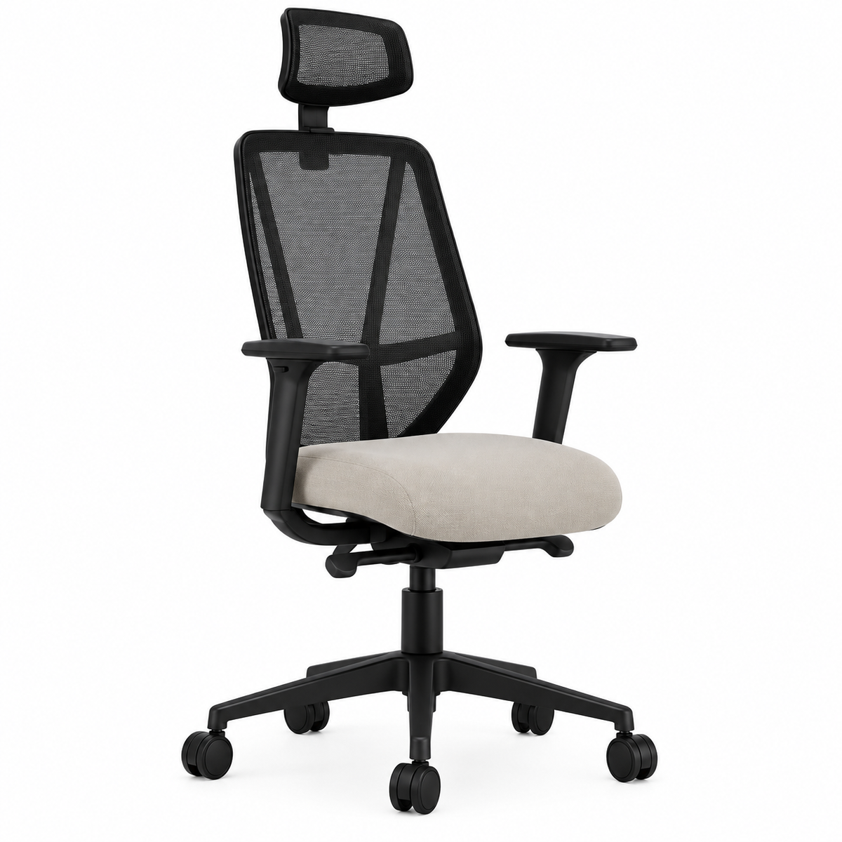 Crystal - Black Frame High-Back Chair