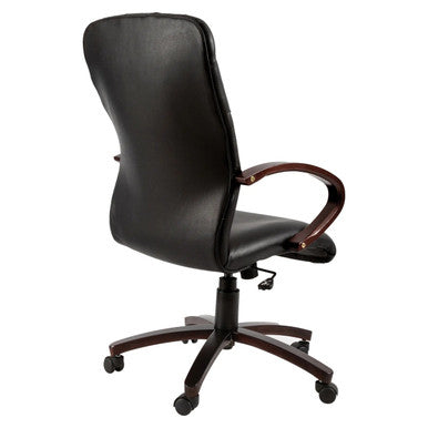 Adda Wooden High-Back Office Chair