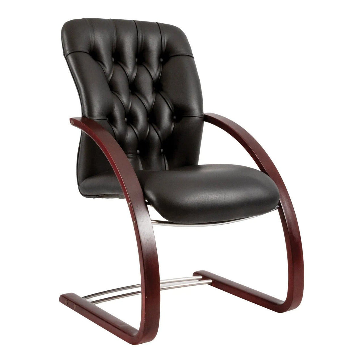Adda Wooden Integral Sleigh Base Visitor Office Chair