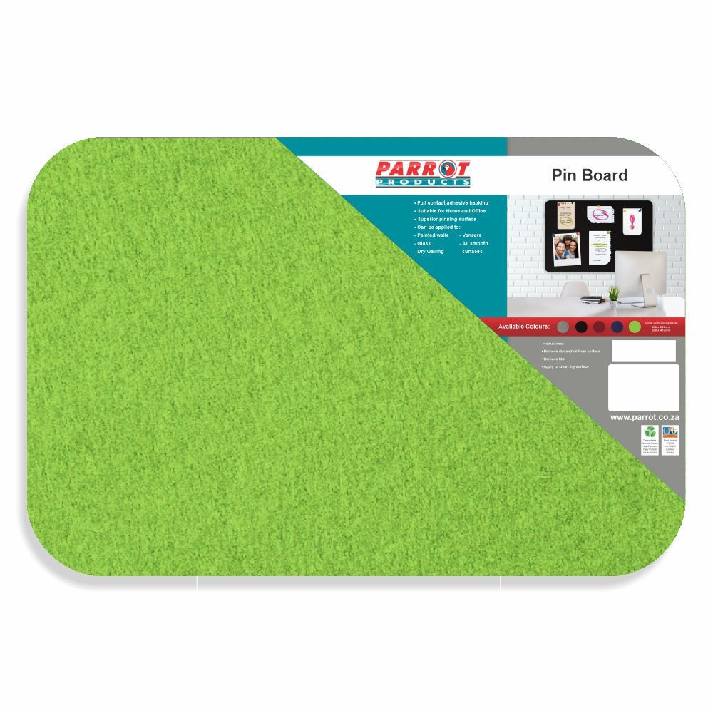 Adhesive Pin Board (No Frame – 900 × 600mm – Lime)