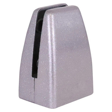 Aluminium Alloy Desk Partition Clamp 40 x 30 x 58 mm, a Silver-Coloured Metal Clamp Used to Secure Desk Partitions in Place.