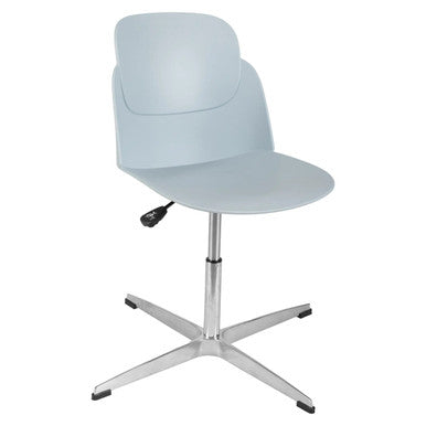 Aspen Cross Base Typist Office Chair, Light Grey Ergonomic Office Chair with Adjustable Height and a Sturdy Metal Base.