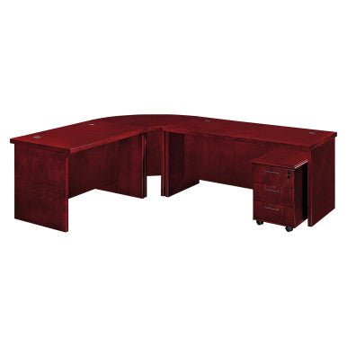 B044 Executive Office Desk – Mahogany Veneer