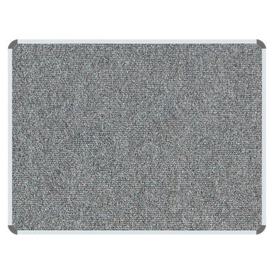 Bulletin Board Ribbed Aluminium Frame, 1200 x 900 mm in Laurel Colour with Textured Surface and Rounded Corners for Display and Organisation.