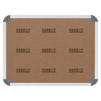 Product Bulletin Board Ribbed Aluminium Frame (600 x 450 mm - Denim) BD0620C, Front View of a Cork Bulletin Board with a Denim-Coloured Aluminium Frame.