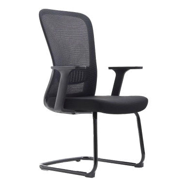 C4002B Black Mesh with Steel Sleigh Frame Visitor Office Chair
