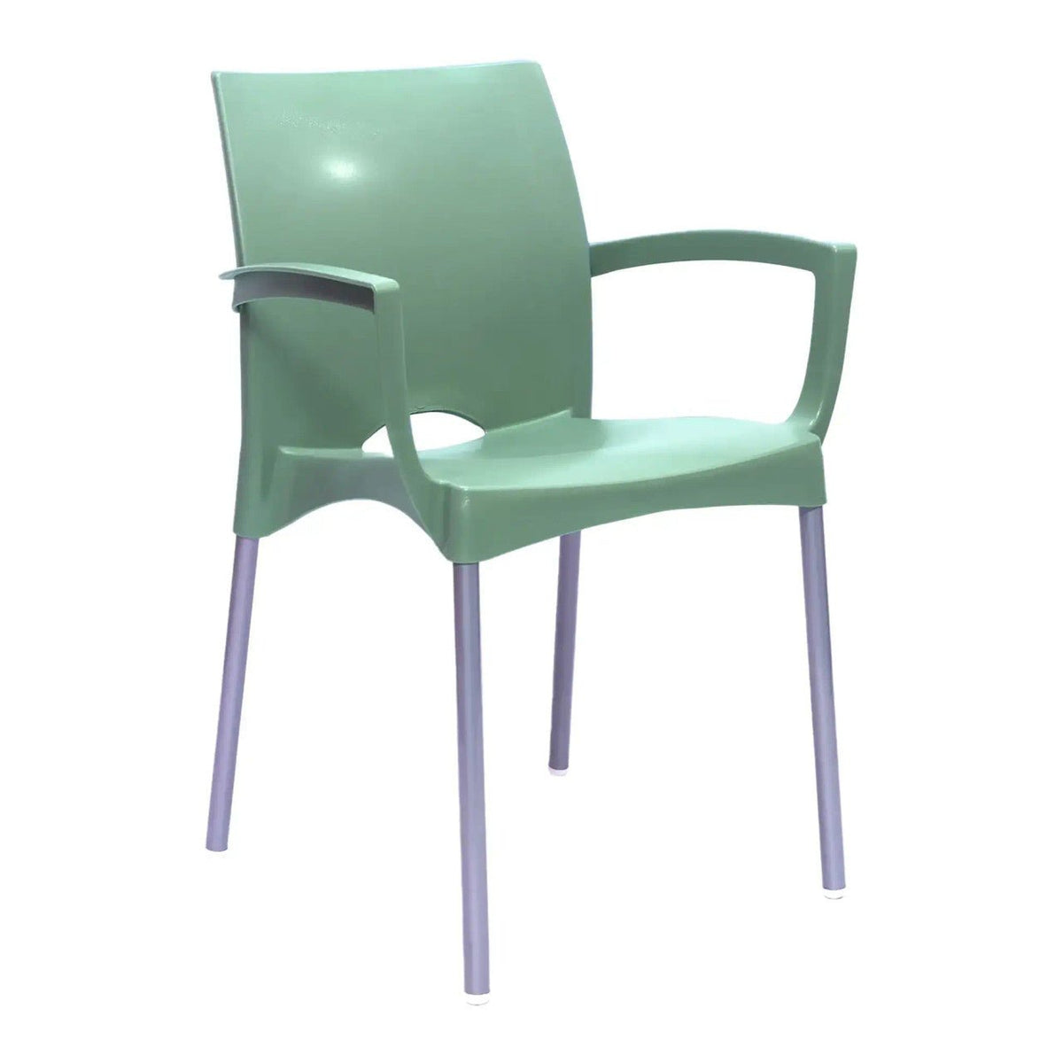 Cafe Style Olive Indoor & Outdoor Dining Chair
