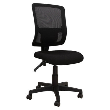 Calvi Typist Mesh Office Chair, Black Ergonomic Office Chair with Mesh Backrest and Adjustable Height.
