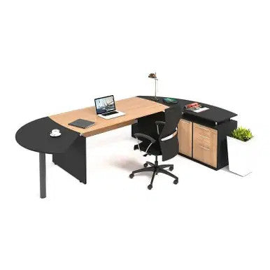 Chicago Executive Desk in Veneer Wood - Additional View 4