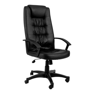 Concorde Maxi High-Back Office Chair.Swivel & Tilt mechanism with 1 position lock. Gas height adjuster, PU arm rests. 5* Black nylon base. Full PVC upholstery.