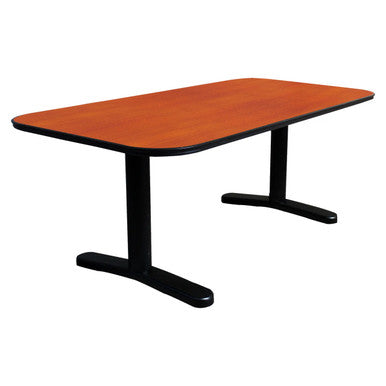 Conference Table with Black PVC Edging and Black Round Leg - Additional View 2