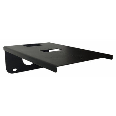 Black Conferencing Camera Mounting Bracket by 67, a Durable Camera Mount for VC1080C Conference Camera, Featuring a Sturdy Rectangular Design with Cutouts for Secure Installation, Ideal for Professional Conference Room Setups.