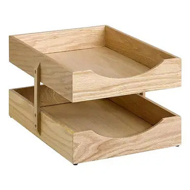 Contract Solid Wood Two - Tier Letter Tray - Additional View 3