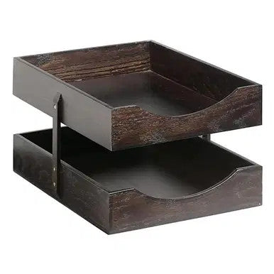 Contract Solid Wood Two - Tier Letter Tray