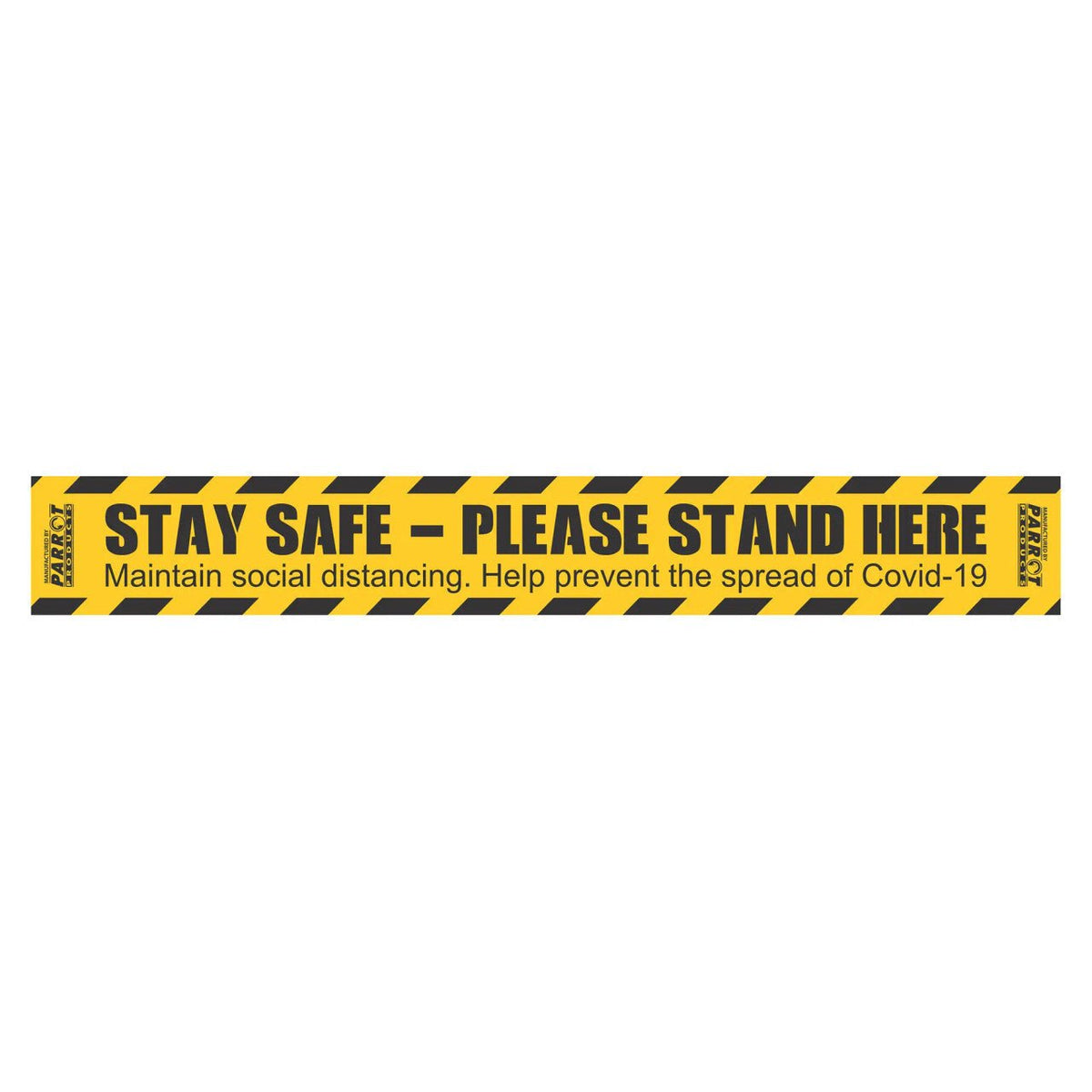 COVID-19 Social Distancing Floor Graphic (600x80mm – Pack of 10)