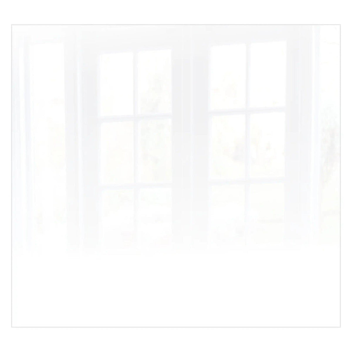 Decorative Glass Wall Tile (598 X 650 X 6mm) White RAL9010