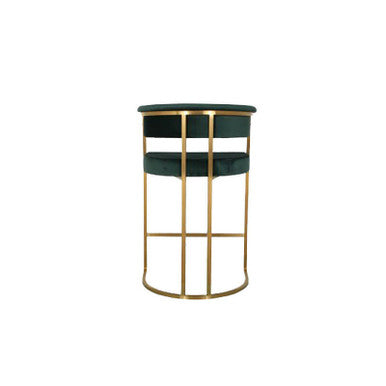 Dee Bar Stool Original Steel Gold Spray Upholstered