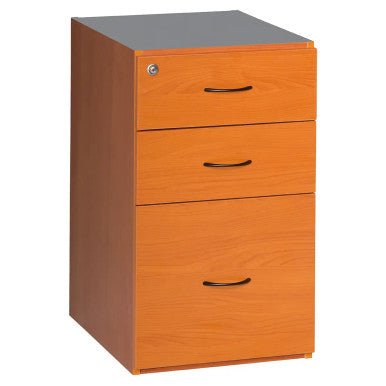 Desk High Pedestal, 2 Drawer, 1 Filer in Cherry Melawood