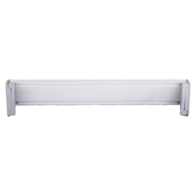 67 Brand Desk Name Plate Sign Frame, 280 x 50 mm, in Silver Colour, Featuring Plastic End Caps, a Free-Standing Single-Sided Custom Display with a Sleek Design, Perfect for Professional Settings.