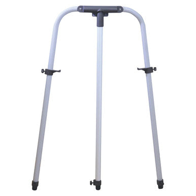 Easel Steel Telescopic (1100 x 2100 mm) BD9000, Adjustable White Metal Art Stand with Black Locking Clasps and Rubber Feet.