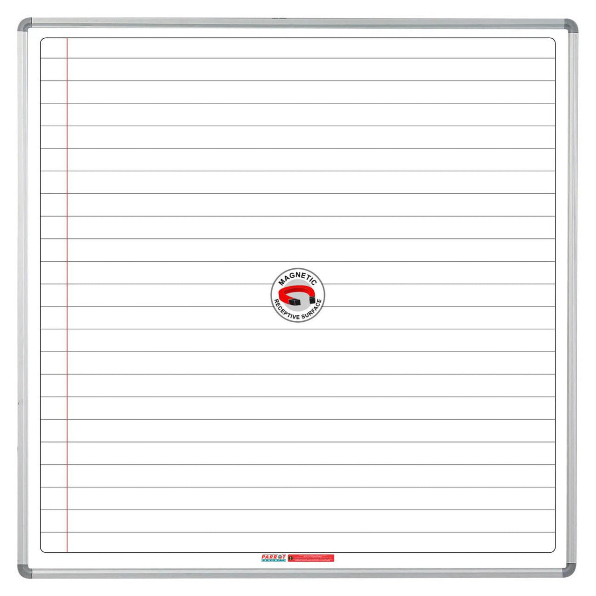 Educational Board Magnetic Whiteboard (1220 × 1220 – White Lines. Side Panel – Option A)