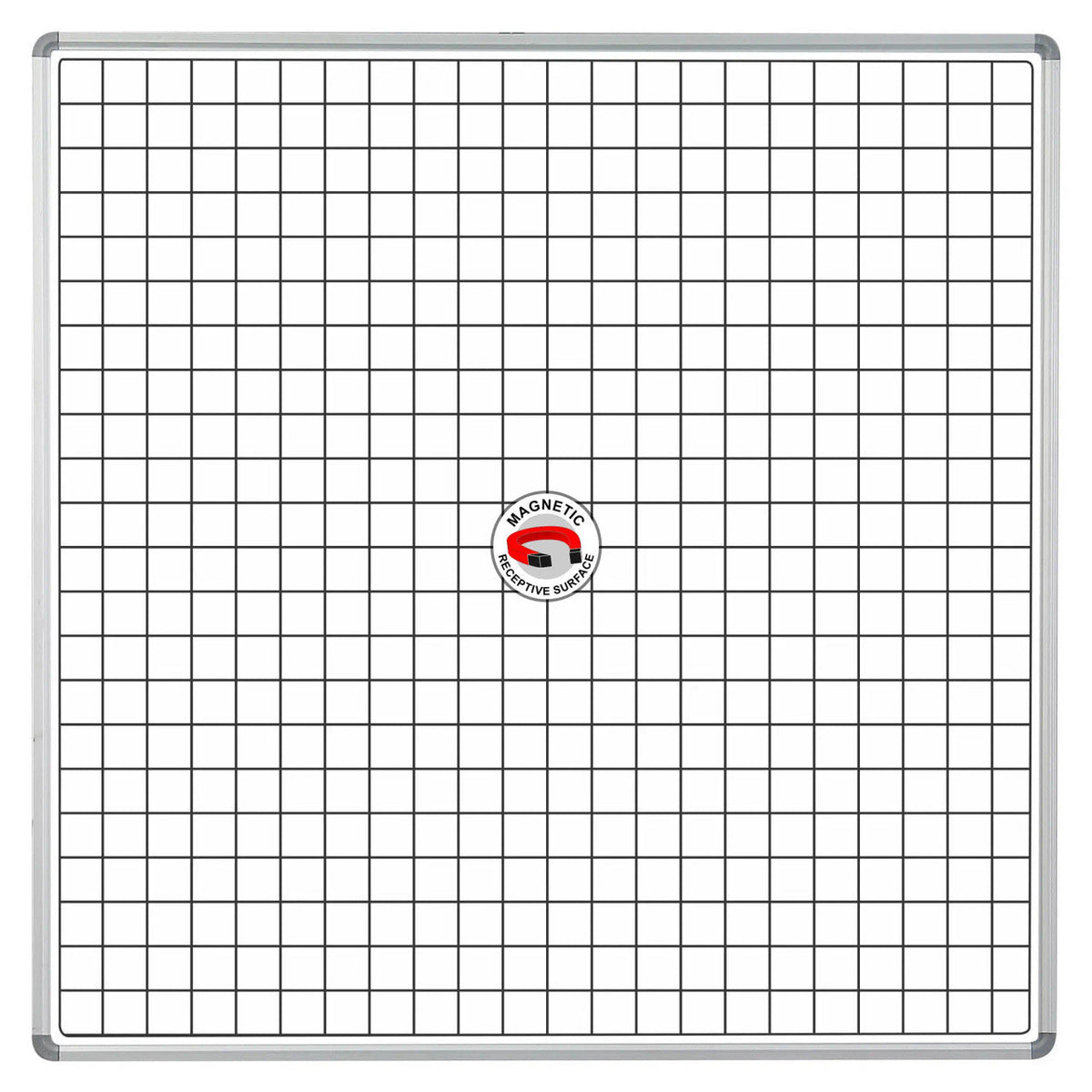 Educational Board Magnetic Whiteboard (1220 × 1220 – White Squares. Side Panel – Option A)