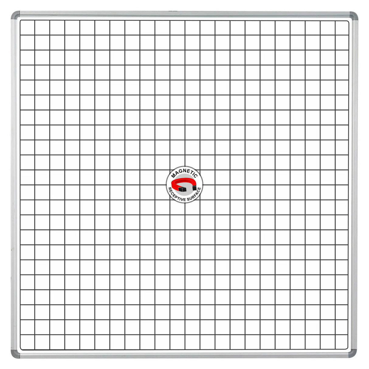 Educational Board Magnetic Whiteboard (1220*1220 - White Squares. Side Panel - Option A)