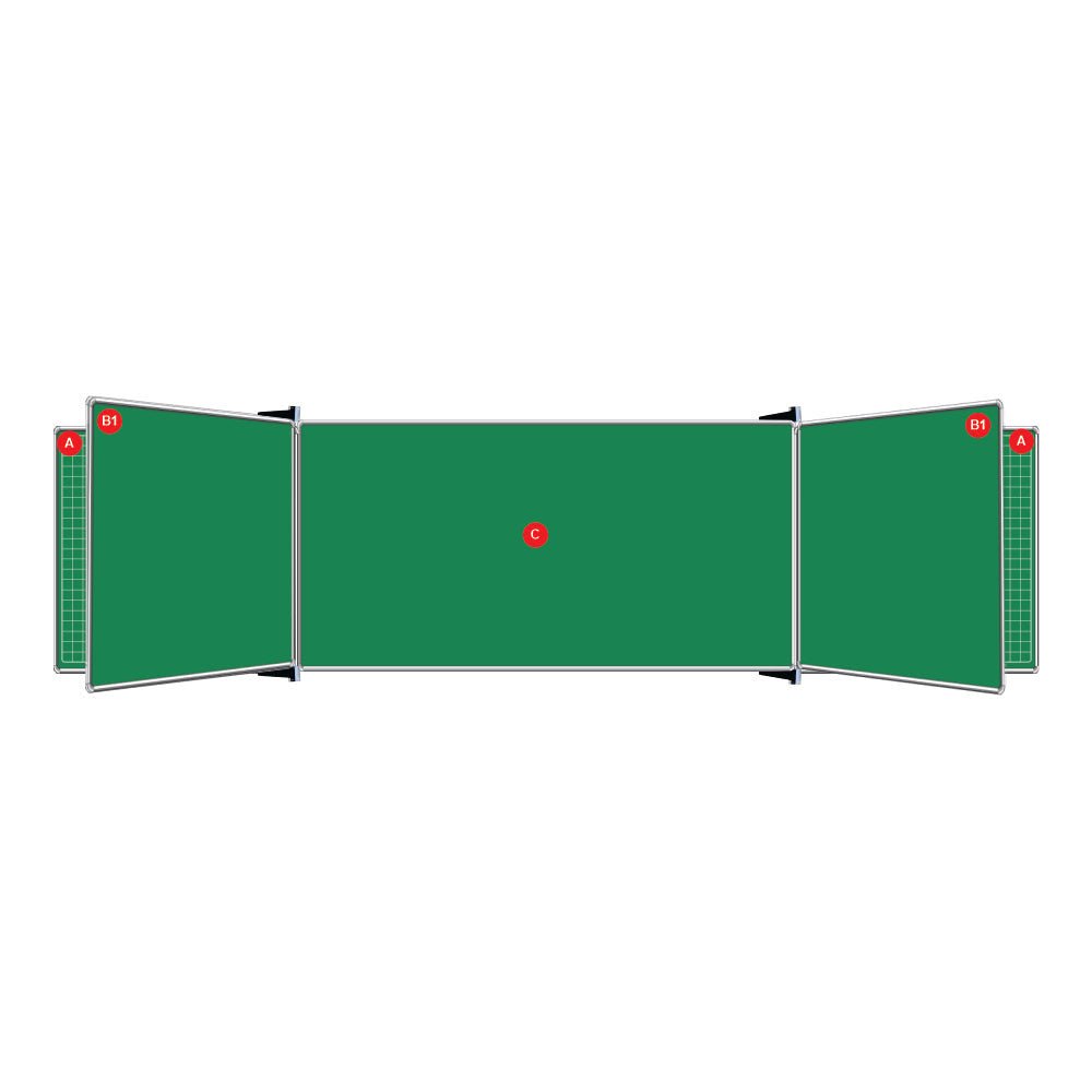 Educational Board Non-Magnetic Chalkboard (1220 × 1220 – Chalk Squares – Side Panel – Option A)