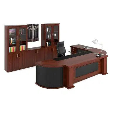 Embassy Executive Desk in Veneer Wood - Additional View 7