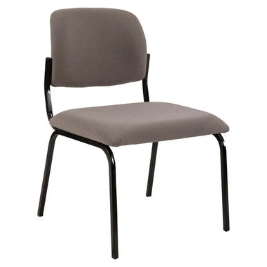 Goliath Visitor Office Chair, Comfortable Ergonomic Guest Seating with a Cushioned Backrest and Seat, Supported by Black Metal Legs.