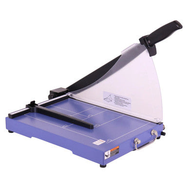 Guillotine Steel Base (310 mm - 20 Sheets - A4), Paper Cutting Guillotine with a Steel Base, Black Handle, Transparent Safety Guard, and Adjustable Paper Clamp for Precise Cuts.