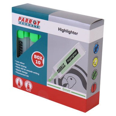 Highlighter Marker Box (10 Markers – Green)