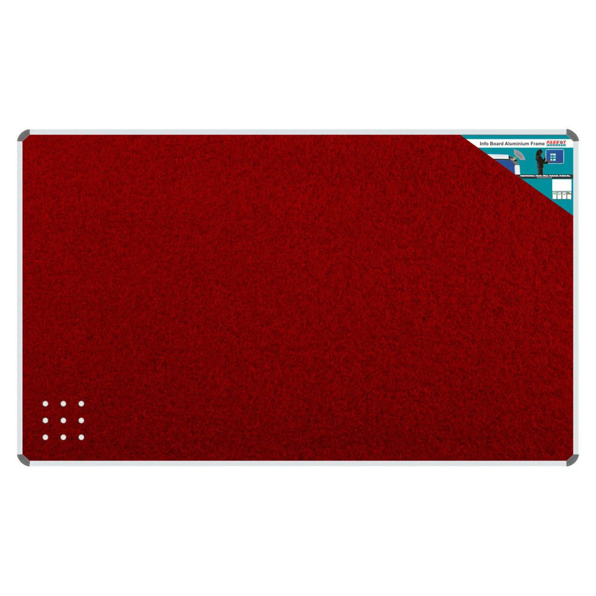 Info Board (Aluminium Frame – 1500 × 1200mm – Burgundy)