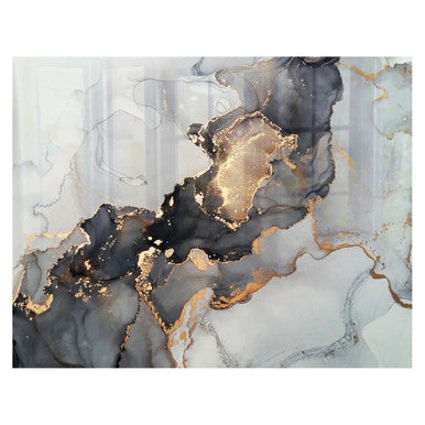 Decorative Glass Wall Tile (898 x 700 X 6mm) Ink Contrast