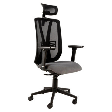 Kite Mesh High-back Office Chair Sac-HCH-Kit, Ergonomic Office Chair with Mesh Backrest, Adjustable Headrest, and Cushioned Seat for Comfort and Support.