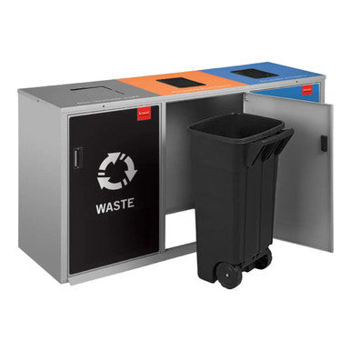 3 Division Jumbo Square Recycle Bin