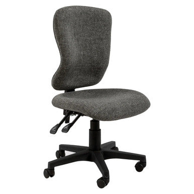 Lucea 1800 Typist Office Chair in Dark Grey Fabric, Featuring a Breathable Mesh Back Office Chair Design, Black Base and Wheels, Showcasing Ergonomic Office Seating with Adjustable Features for Comfort and Support.