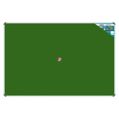 Magnetic Chalk Board, 1500 x 1200 mm Green Chalkboard with Metal Frame for Classroom or Office Use.