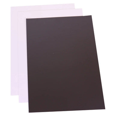 Magnetic Flexible Photo Paper A4 (3 Sheets), Black and White Sheets for Printing and Creating Magnetic Photo Displays.