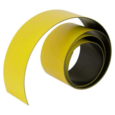 Magnetic Flexible Strip, Yellow Magnetic Strip 1000 x 15 mm, BA1115Y, Flexible and Adhesive-Backed Magnet for Diy Projects and Industrial Use.