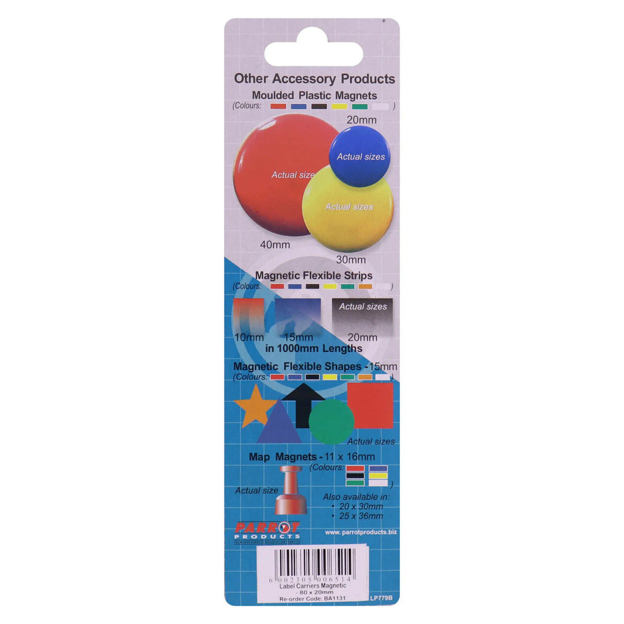 Magnetic Label Carriers (20*80mm - 10 Pack)