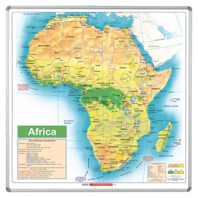 Map Board – Africa (1230 × 1230mm – Magnetic White)