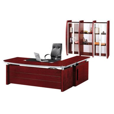 Metroform Executive Office Desk – Mahogany Veneer
